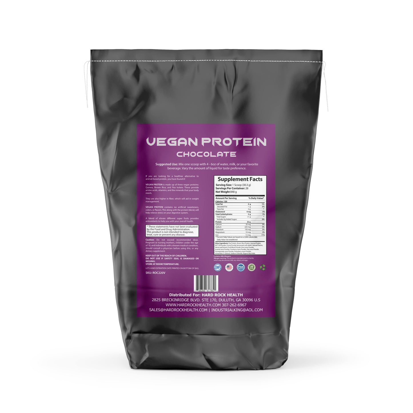 2lb Vegan 100% Pure Vegan Protein Chocolate-1