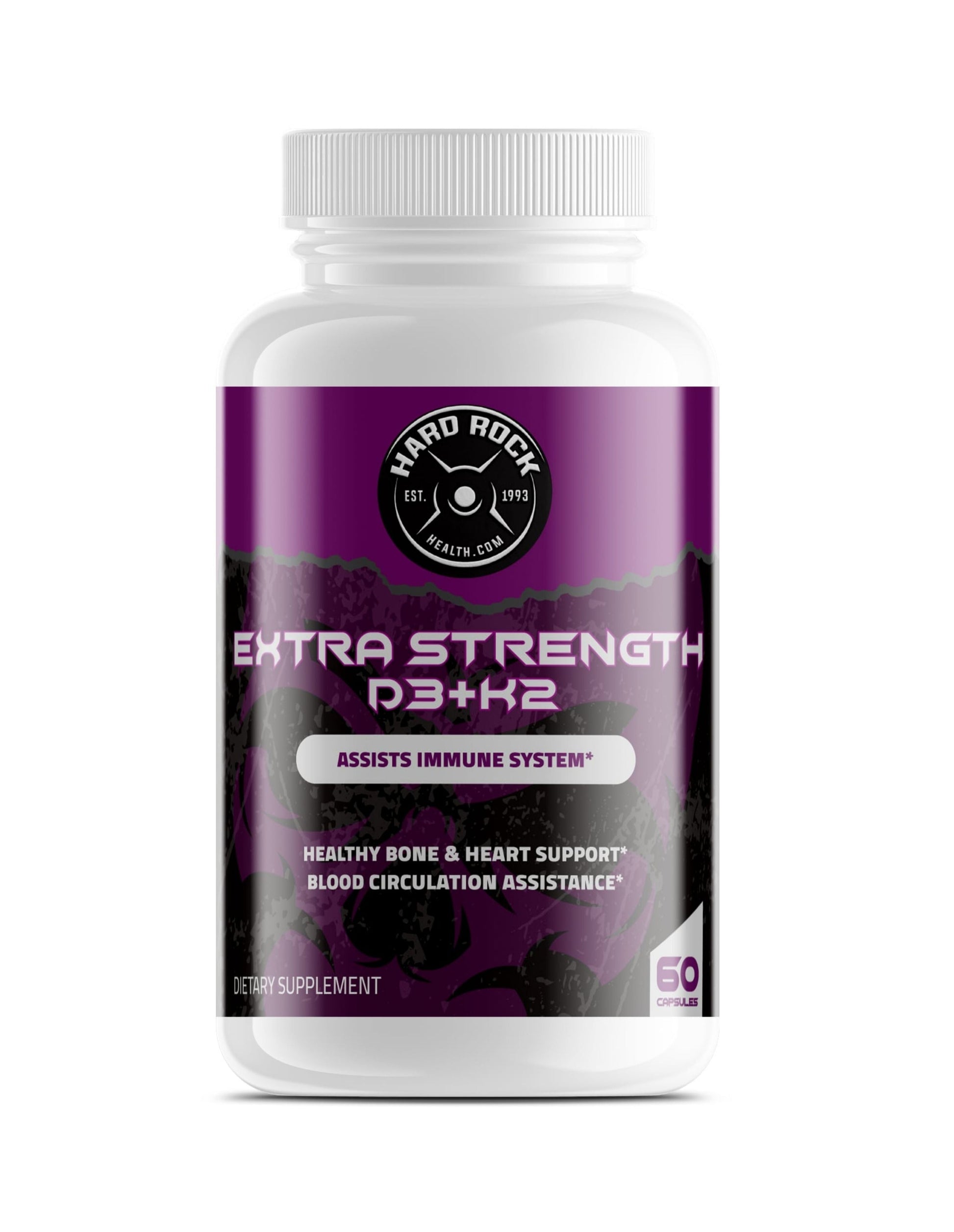 Vitamin D3+K2 for Extra Strength- 60 Capsules-0